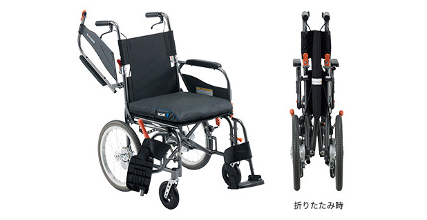 フロンティア 介助用車椅子 アクトモア シュシュ 中床タイプ 投げ出せ